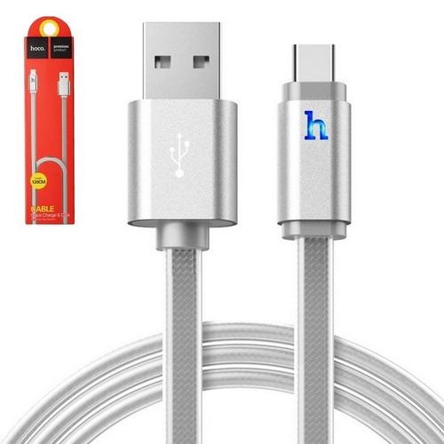  Hoco UPL12 Type-C Metal Jelly Knitted 1.2 M silver