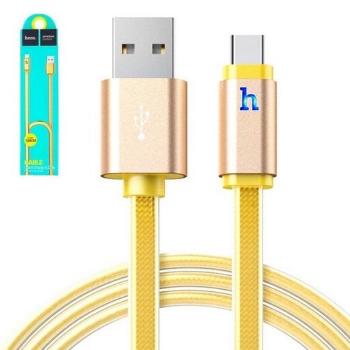  Hoco UPL12 Type-C Metal Jelly Knitted 1.2 M gold